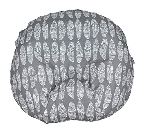 Navlaka za ležaljke za novorođenčad, dizajn sivog bijelog perja, vodootporna Navlaka za jastuk za dojenčad, odlična za svaku mamu