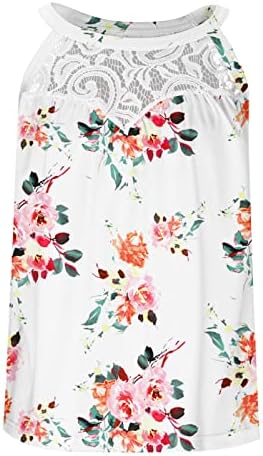 Top Tee Teen djevojke bez rukava od čipkastog pamuka za čamac vrat cvjetni Salon plisirani Cami Camisole Tank T Shirt 6X