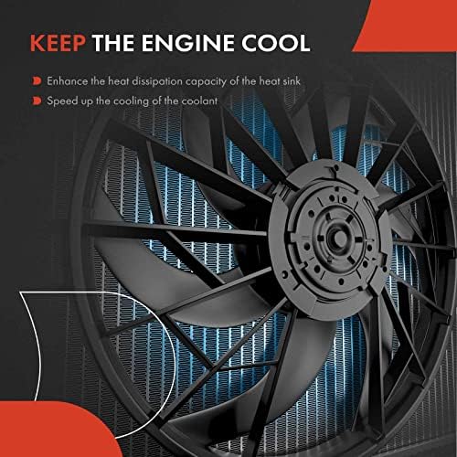 Montaža ventilatora ventilatora hlađenja hlađenja hlađenja motora premium motora Kompatibilan sa Ford Ecosport 2018 2019 2020 2021, L3 1.0L, zamijeni # H1BZ8C607K