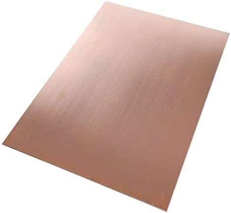 YIWANGO čisti Bakar Lim folija ploča 0. 8x 100 x 100 mm rezana bakrena metalna ploča, 100mm x 100mm x 1mm
