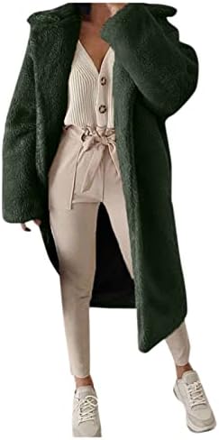 Ženski kaput Jesen Zimski plišani kaput dugih rukava plus veličina casual topli kaputi Fleece Faux Outerwear kaput Jean