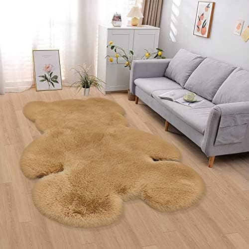 TENNOLA medvjed u obliku prostora prostirka slatka spavaća soba prostirke meka Fluffy Faux zečje krzno prostirka