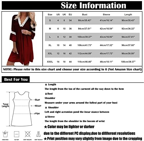 Fragarne seksi haljine, ženski visak V-izrezani čipkasti patchwork casual ture haljina ženska haljina