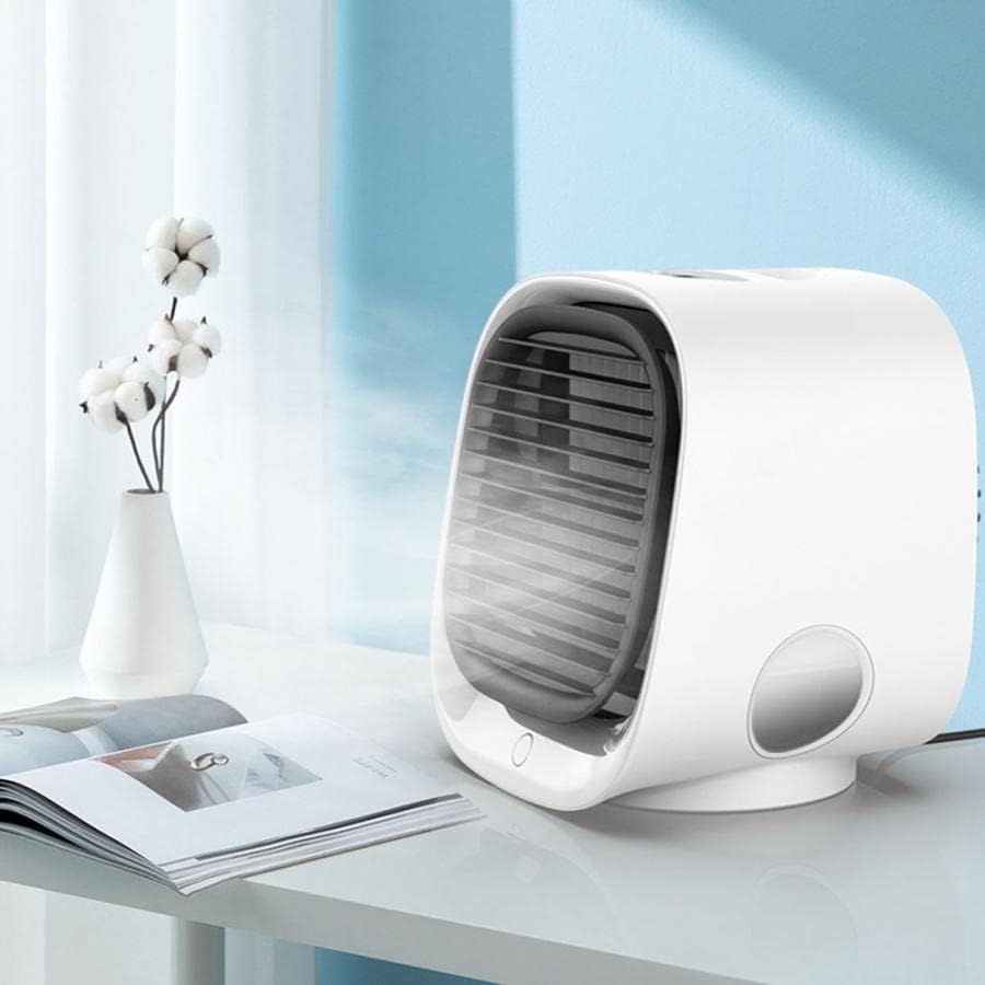 SCDCWW Mini rashladni ventilator vlaženje klima uređaj ventilator USB hladnjač zraka sa 7 boja noćna svjetlo