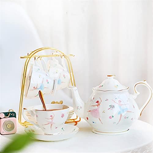 N / A Elegantna engleska kostna Kina Teapot Set keramičke kofere kafe tanjir porculanski čajnik