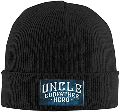 UDTXMPE ujak Kum heroj šeširi muškarci žene pleteni šešir topla Lobanja smiješna kapa crna Ležerna