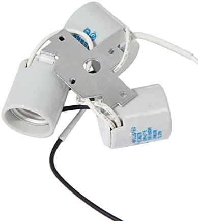 B & amp; P Lamp® ostakljena porculanska Srednja baza E26 utičnica sa tri svetlosne utičnice klaster