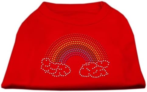 Košulja za pse za rainbow Rhinestone Crveni XS