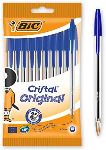 Bic 830864 BiC Cristal Original 1.0 mm Pakovanje hemijske olovke od 10, crno pakovanje može varirati