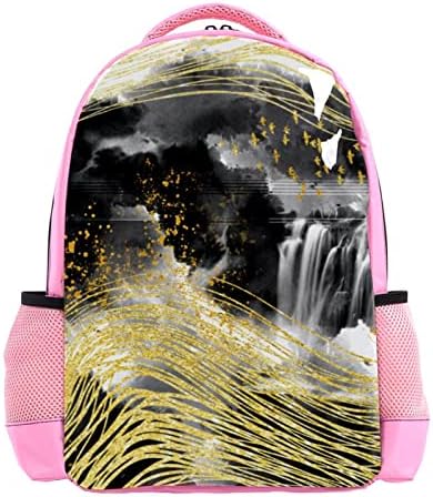 VBFOFBV ruksak za laptop, elegantan putni ruksak casual paketa na ramenu za muškarce, japanski zlatni planinski pejzaž