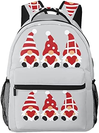 Afhyzy Gnomes Travel Happpack za laptop Ženska torba Lagana školska ruksaka za djevojčice Podesivi fakultetski ruksak odgovara 15,6 inčnim prijenosnim računalima Vodootporni muškarci Valentinovo