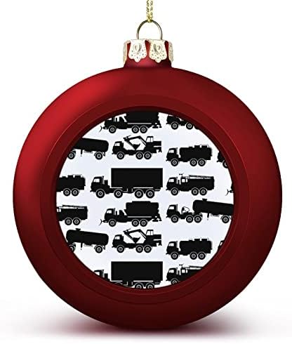 Vrste kamiona Božić kugle ukrasi Set veliki Božić Tree dekoracije Bluk za izvan vanjski unutarnji 4kom