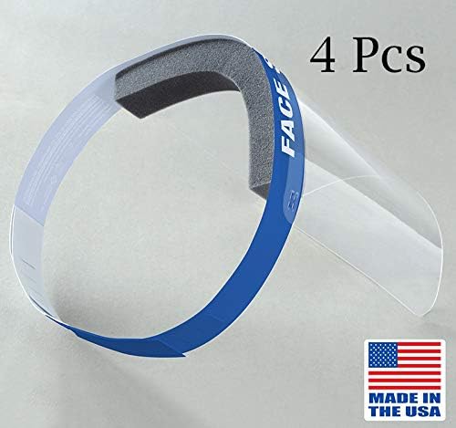 Beistle 4 komada Deluxe Clear Sigurnosni zaštitni štitnici - izrađeni u USA-Prozirnoj laganoj plastičnoj sigurnosnom vizuru i udobnu površinu od pjene podesive za zaštitu za oči i zaštitu od lica