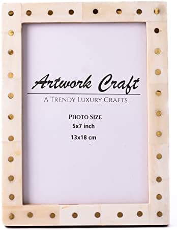 Artwork Craft Boono-okvir sa mesinganim grmljenim bijelim obojenim obojenim vintage sličnim okvirima za zid i stol