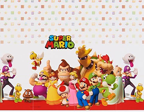Super Mario Brothers Plastic Tablecover - 54 x 96, 1 kom