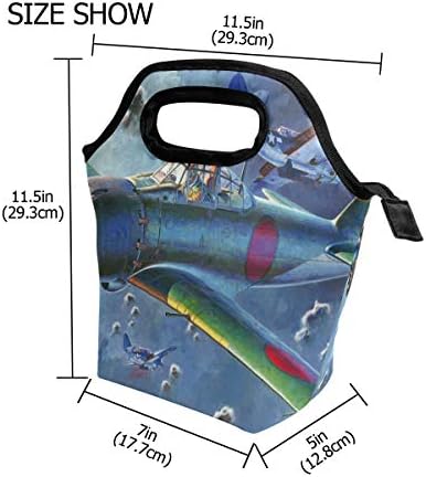 Vipsk torba za ručak za odrasle / muškarce/žene/djecu, Retro drevna uljana boja avionska kutija