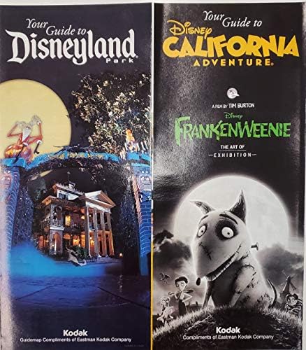 Disneyland Park Set 8 mapa turističkih vodiča sa Noć vještica Haunted Mansion Star Tours 50th Anniversary Big Thunder PMA54