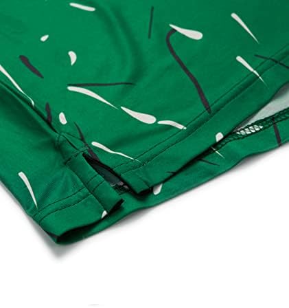 Toloer Polo majice za muškarce Moisture Wicking Print Performance Golf Shirt Casual kratki rukav