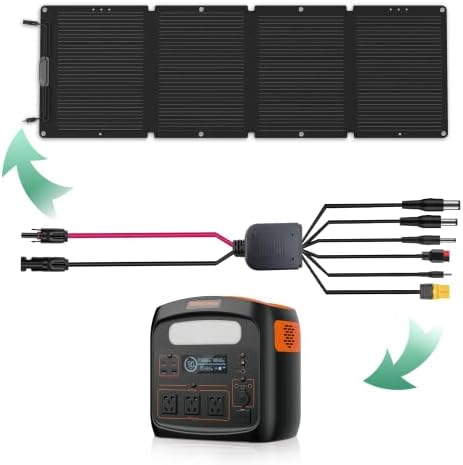 NECESPOW 6-u-1 komplet solarnih konektora sa MC4 ženskim i muškim konektorima, solarni adapterski kabl Kompatabilan
