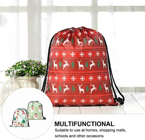 Soimiss 2pcs božićna marka za pohranu za pohranu Kupovina ruksačka torba (slučajni stil boja