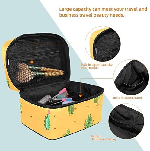 Tbouobt torba za šminku patentno torbica Travel Kozmetički organizator za žene i djevojke, takvični kaktus