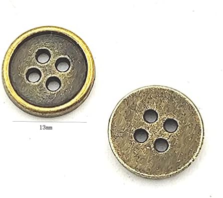 Yoogcorett 50pcs antikne brončani metalni tasteri Vintage stil okrugli gumbi za šivanje kaputa Jakna