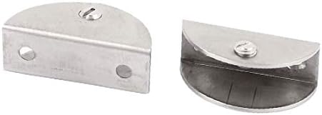 X-dree 2pcs Podesivi vijak DIO-Clip Clip držač za stezanje za staklo debljine 16 mm (2 piezas de Tornillo Ajustable polukrug Clip Clip držač za stezanje para 16 mm de espesor de vidrio