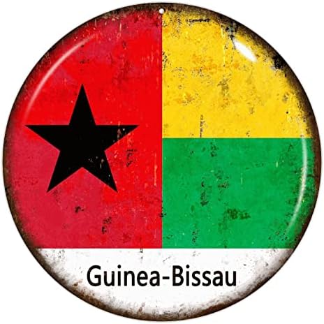 MADCOLITOTE Gvineja Metal znak Gvineja zastava Dobrodošli znak Uređivačkog dekora Nacionalna zastava Personalizirana