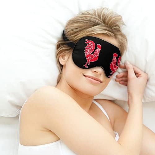 Crveni penis pijetao Ispis maska ​​za masku za vrijeme spavanja s podesivim kaišem za putni ručni