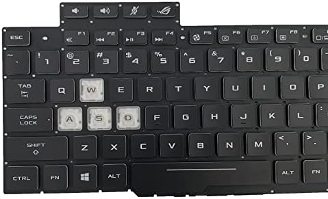 Laptop zamjena američki raspored sa pozadinskim tastaturom za ASUS ROG GL704 GL704GM GL704GV GL704GW Strix Scar II Black