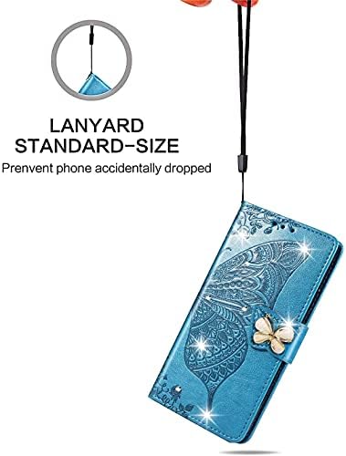 Ysnzaq Samsung Galaxy A22 4G torbica za telefon, 3d leptir reljefna pu kožna magnetna kopča sa držačem