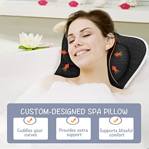 Jastuk za kupanje, Cielclair jastuk za glavu jastuka, gusta ergonomski banja sa nosačem na ramenu,