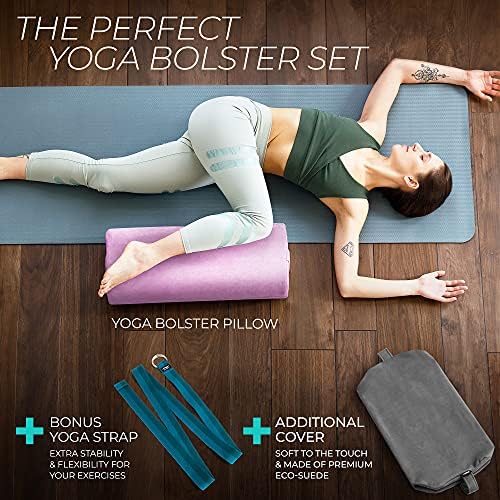 Victorem Yoga Bolster Jastuk-jastuk za meditaciju sa dodatnom navlakom koja se može prati u mašini - joga