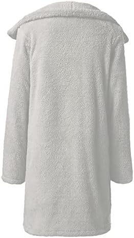 Kikx0de Plus size zimski kaputi za žene Faux krzno prevelike casual revel teddy fuzzy fleece jakne moda toplo struganje odjeća otvorena prednja srednja bež