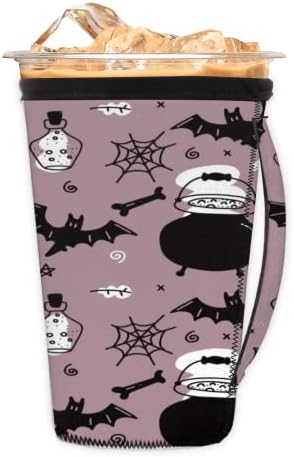 Halloween Black i Pink Spider Web za punjenje kafe rukava s ručicama neoprenske čaše za sode,