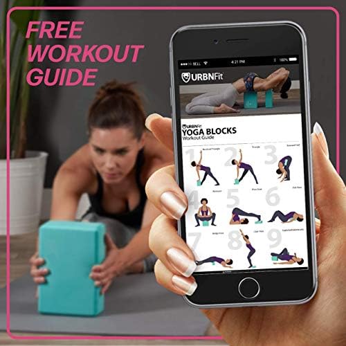 Urbnfit joga blok - 1pc - EVA pjenasta od vlage - Poboljšajte ravnotežu i fleksibilnost savršena za dom ili teretanu - besplatni vodič za vježbanje PDF-a
