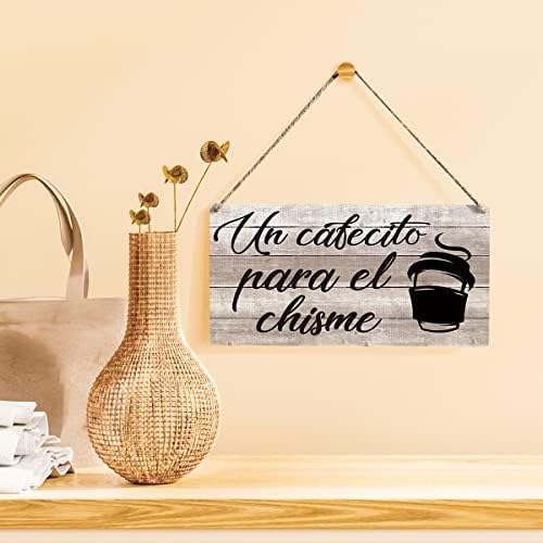 Smiješni kuhinjski znakovi Poklon seoska kuća un kafecito para el chisme drvena viseća znaka rustikalna