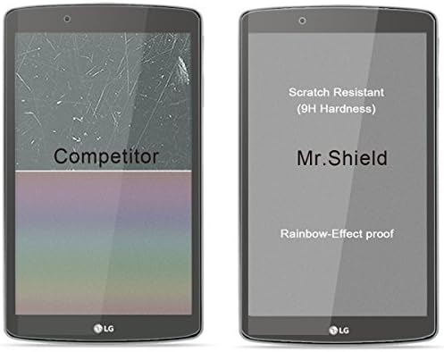 Mr.Shield dizajniran za LG G Pad II 8.0 / g Pad F 8.0 8 inčni [kaljeno staklo] Zaštitnik zaslona [0,3 mm ultra tanka 9h tvrdoća 2.5D okrugla rub] sa zamena u život