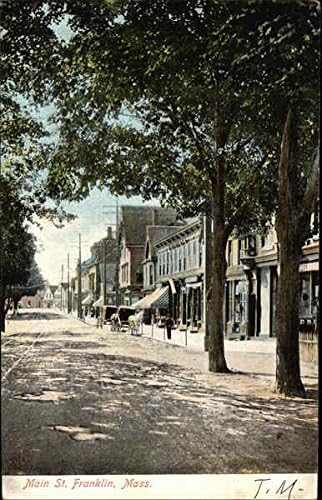 Main St. Franklin, Massachusetts Ma originalna antička razglednica