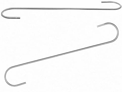 HJSQ 2 pakovanje srebro - 12-inčni objektiv za viseće kuke SkladištenjeKook s kuke zidne viseće