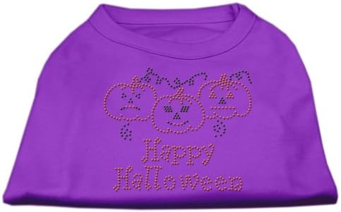 Mirage PET proizvodi 10-inčni Happy Halloween Rhinestone košulje za kućne ljubimce, mala, ljubičasta