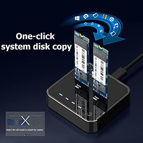 Zcmeb USB 3.1 Tip C do M. 2 dual Bay eksterni hard disk priključna stanica sa Offline klon za M2 SSD podržava 2TB HDD držač
