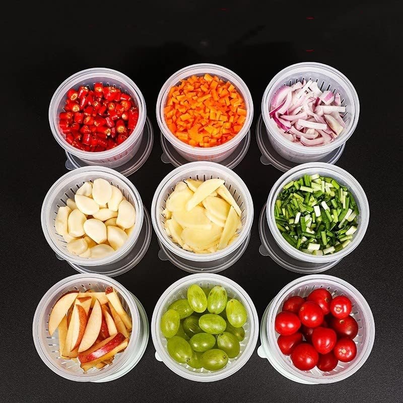 3 setovi kontejneri za skladištenje voća povrća, frižider Organizator frižidera za povrće, voće, zelenu salatu