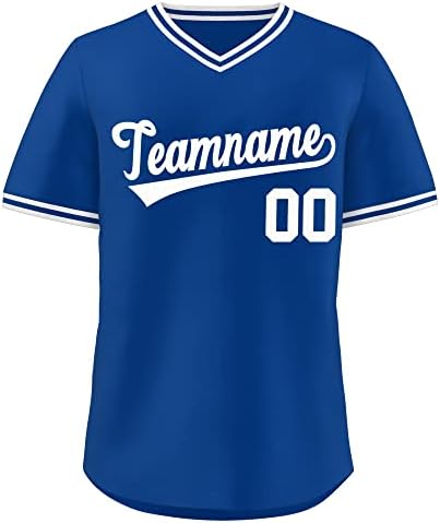 Prilagođeni Bejzbol dres prošiveni personalizovani Broj imena Hip Hop atletske majice sa V izrezom za muškarce i žene za mlade