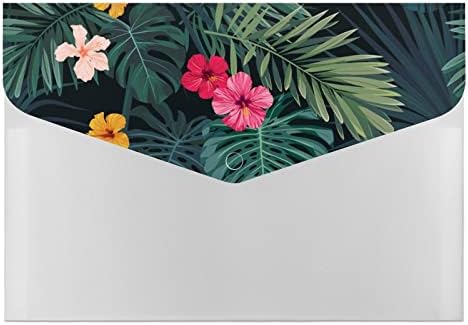 Hibiscus Floral Tropical palm Pattern folder torba za dokumente sa prenosivom torbicom za Organizator