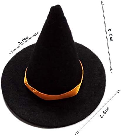 Binabc Halloween Witch clip za kosu, mini gornji šešir za kosu, ukras za opskrbu za Halloween Party, dodaci za kosu za Noć vještica