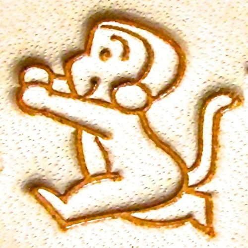 CRAFT SHA Koža Scret 13mmx15mm E669 Kineski zodijak Monkey uzorak kožna zalaska alata za žigosanje