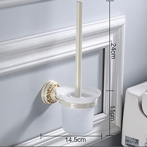 Držač za toalet bijeli, zidni europski stil WC čeka s držačem set, prostora aluminijska toaletna četkica