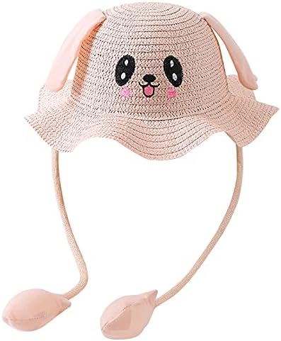 Polg dječji kapu za djecu sa ušim ušima zečje slamne šešir skakajući uho smiješno slamna kapa široka brana sunčanica