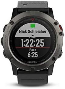 Garmin fēnix 5X, Premium i robusni multisport GPS Smartwatch, karakteristike Topo us Mapping, Slate grey,